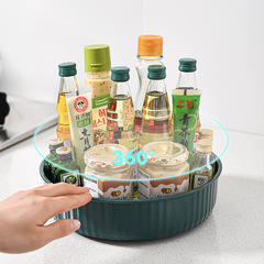Kitchen rotating spice rack countertop rotating storage tray bathroom cosmetics rotating rack fruit and vegetable rotating rack