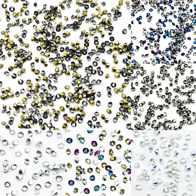 Nueva moda aguda taladro de uñas bolsas accesorios taladro caliente accesorios de ropa accesorios accesorios de joyería cristal suelto