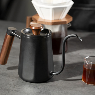 ✅ Wholesale Pour-Over Coffee Pot 304 Stainless Steel Long Spout Narrow Mouth Pot Set with Thermometer and Anti-Scald Handle for Hand Brewing