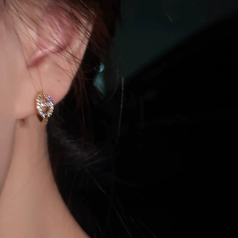 Ретро-бренд маленькие дизайнерские серьги, стиль Chanel