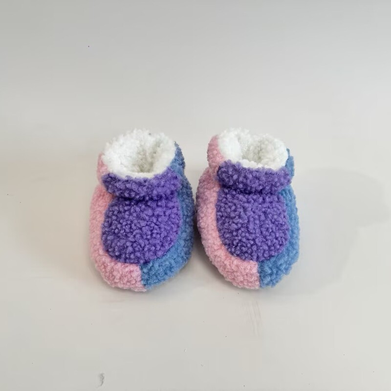 Winter Thickened Fleece-Lined Cotton Slippers for Women, Indoor Non-Slip Warm Sleep Socks, Adult Maternity Cute Cotton Slippers