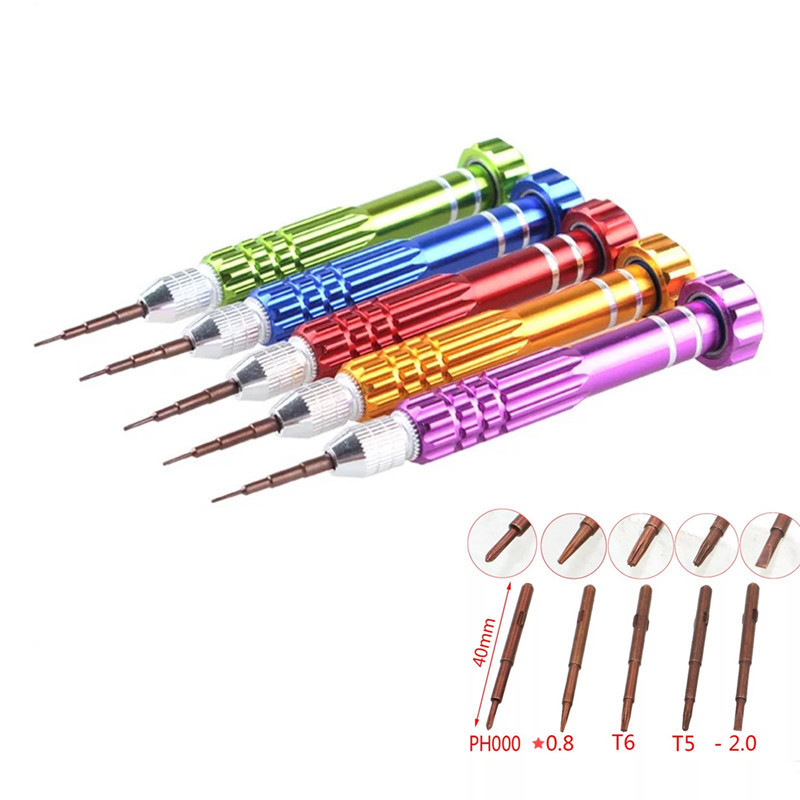 5-in-1 Screwdriver Screwdriver Set Small Multi-Functional Combination Mobile Phone Computer Repair and Disassembly Tool Factory Wholesale