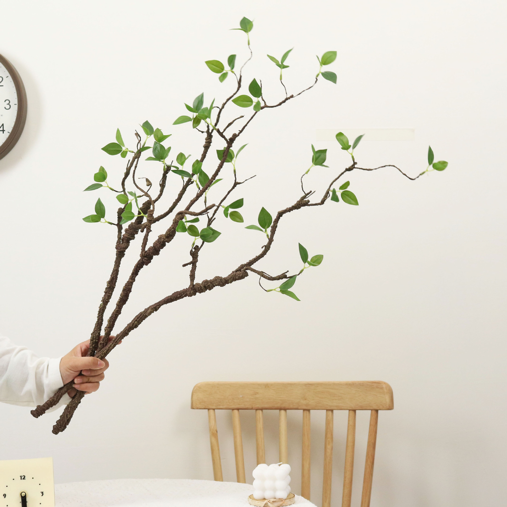 仿真花绿芽叶发泡枝仿真绿植假植物客厅餐桌装饰假花摆设花艺摆件详情5
