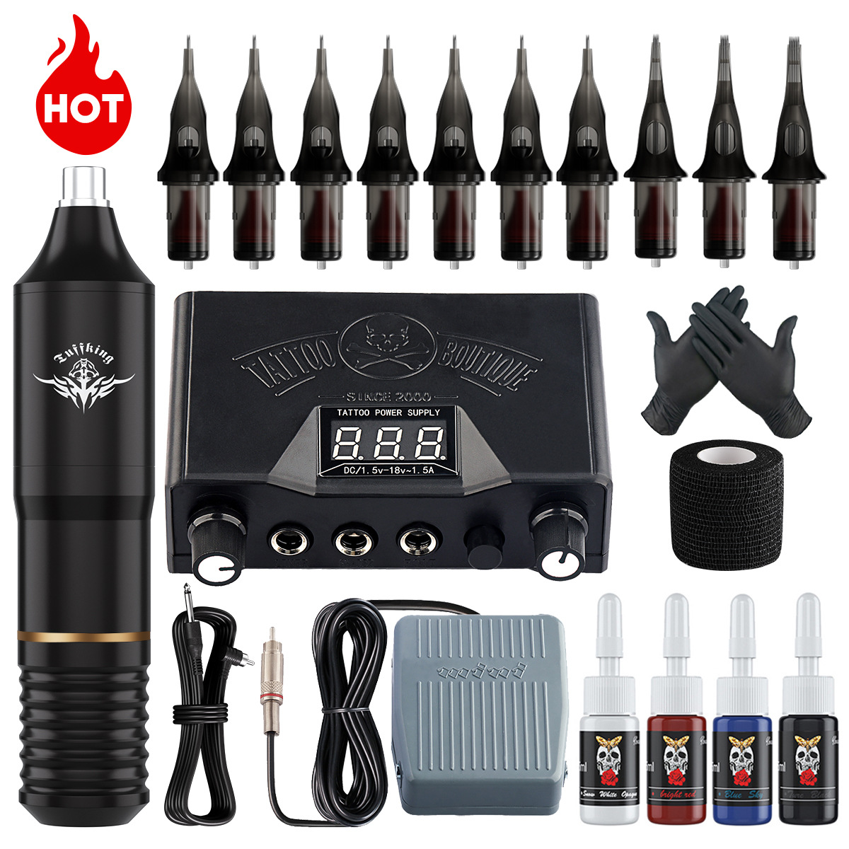Transfronterizo para Tuffking tatuaje traje tatuaje poder tatuaje pluma traje tatuaje bordado máquina