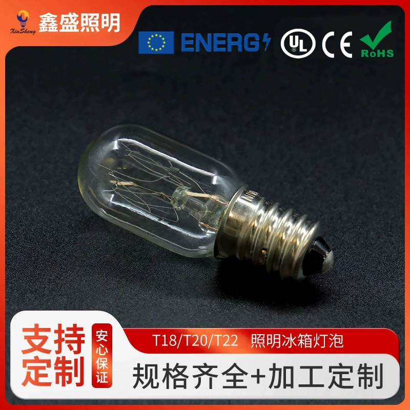 T18/T20/T22 230V15W E14 маленькая лампа для освещения холодильника миниатюрная лампа для соляной лампы