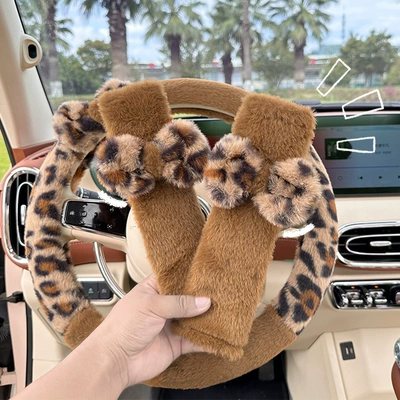 neck strain, cross-border leopard print — Seat belt shoulder pad