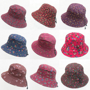 Hat Spring 2024 Korean Printed Foldable Fisherman Hat Adjustable Sunshade Women's Hat Mother's Hat Fisherman Hat