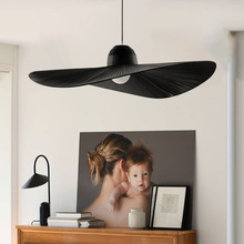 北欧创意个性草帽吊灯现代简约客厅卧室餐厅灯服装店艺术布艺灯具