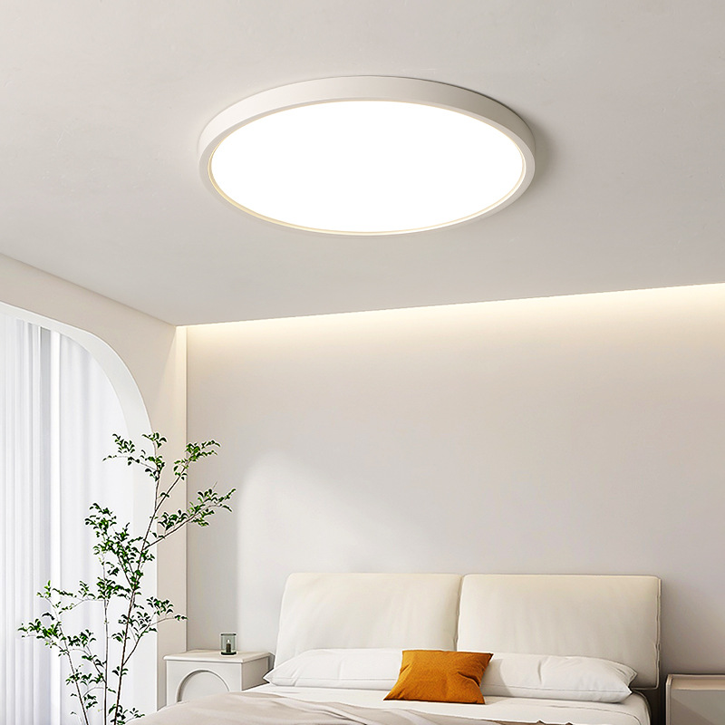 極簡護眼led吸頂燈圓形三防潮防塵客廳燈大主燈走廊陽台臥室吊燈