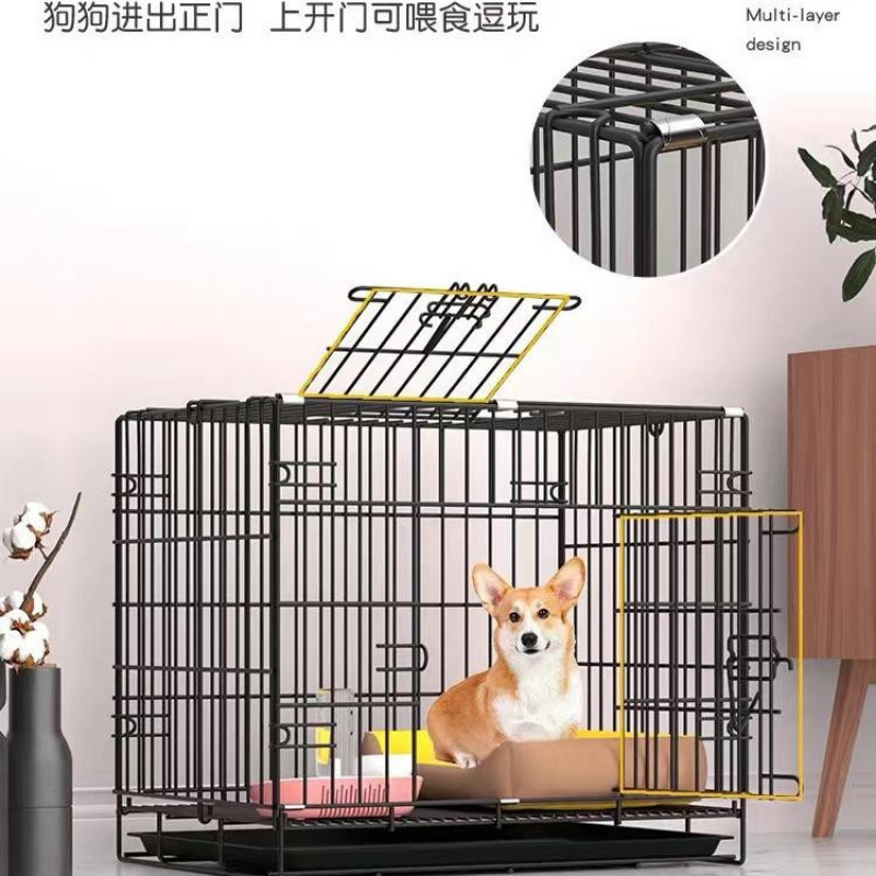 犬ケージ、小型犬猫ケージ、ペットケージ、トイレ付き大型犬ケージ、家庭用屋内中型犬猫犬ヴィラ|undefined
