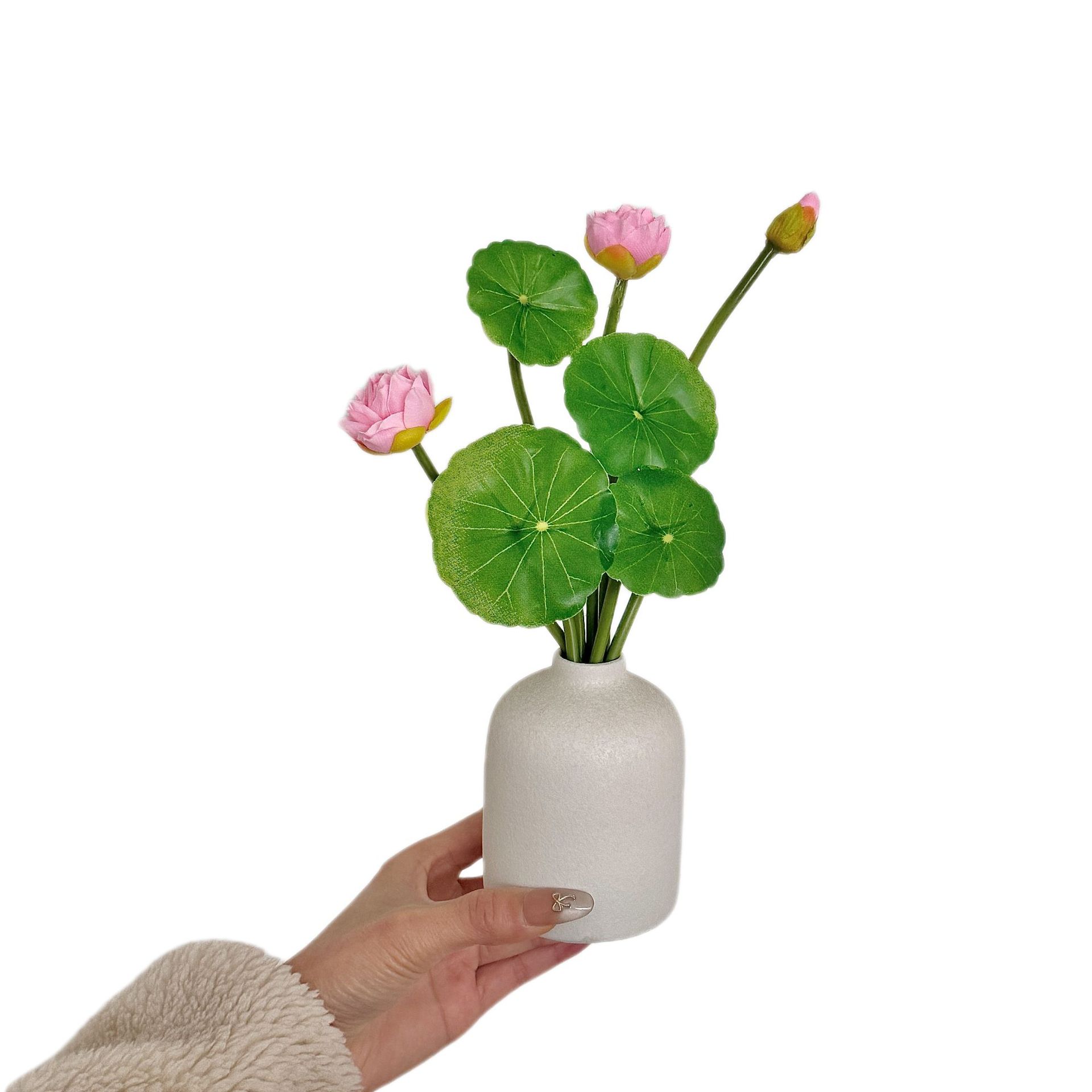 Flores artificiales de loto chino, flores artificiales, flores, flores falsas, decoraciones de loto, fabricantes de ramos al por mayor