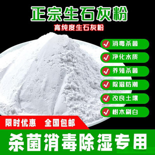 Dry Lime Powder for Disinfection, Dehumidification, Moisture-Proof, Mildew-Proof, Water Absorption, Insect Repellent, Water Purification, Deodorization, Tree Brushing, and Soil Purification