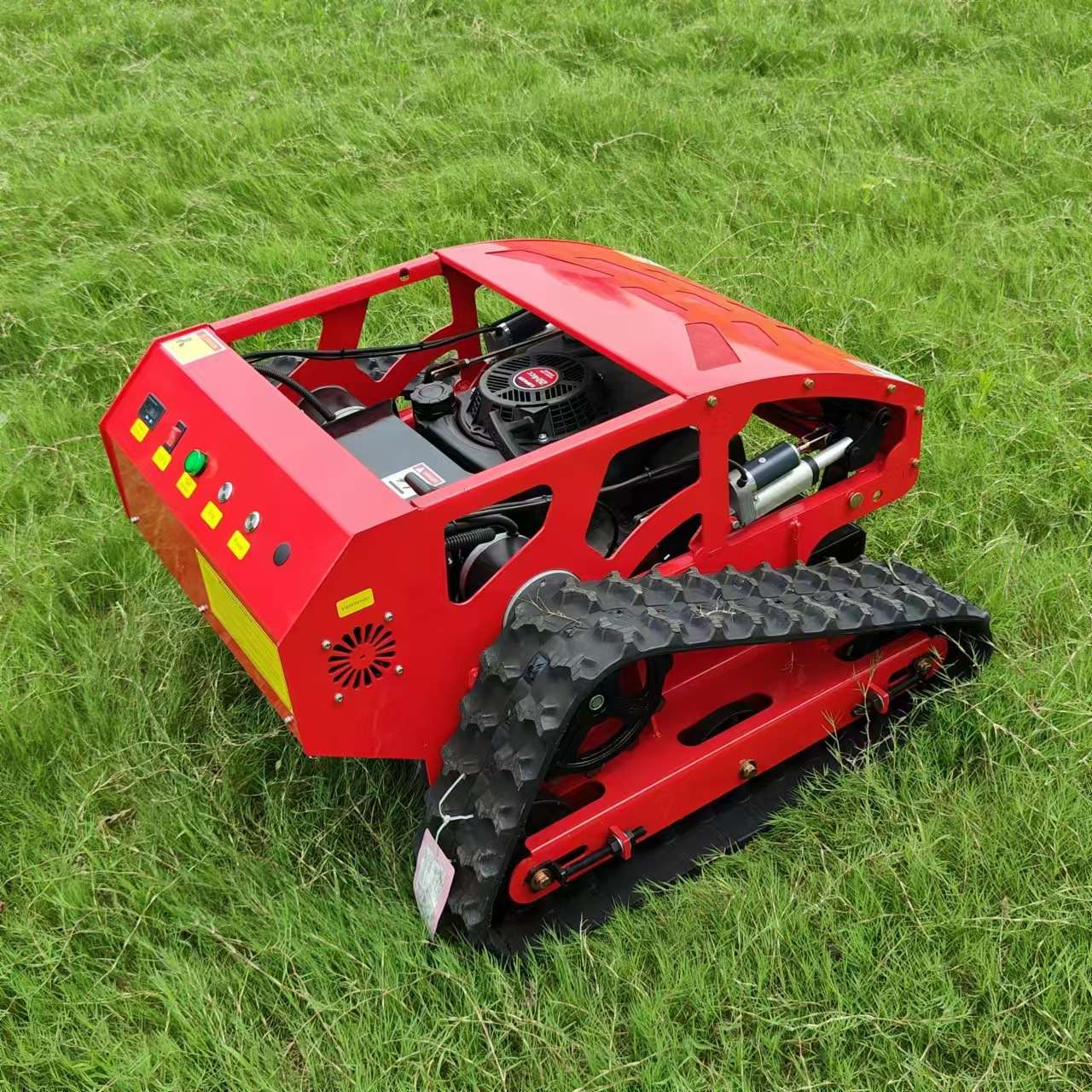 出口俄罗斯智能遥控割草机 HT550花园绿化剪草机 草坪履带除草机