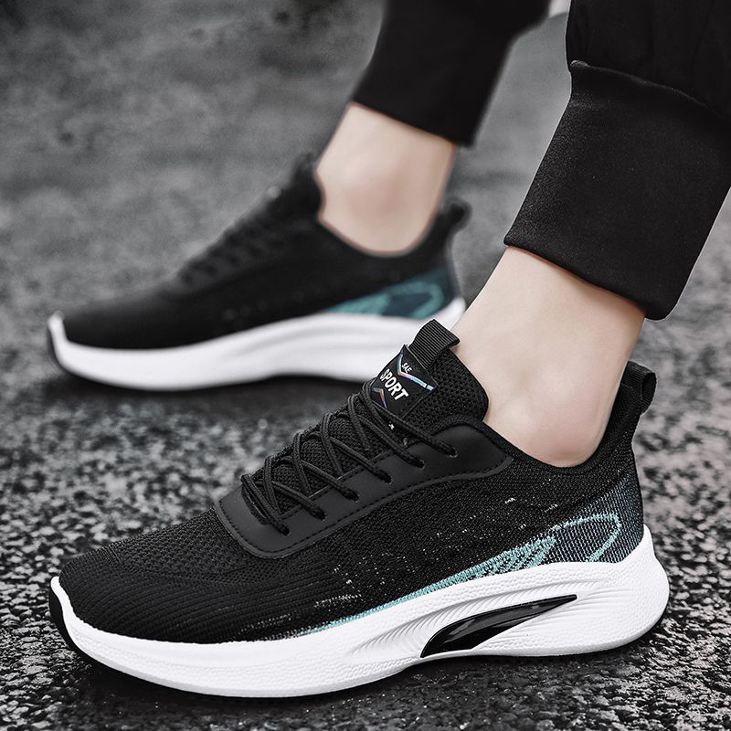 Foreign trade mesh breathable men's shoes spring and autumn new fly woven fashion running shoes men's casual sneaker manufacturers wholesale