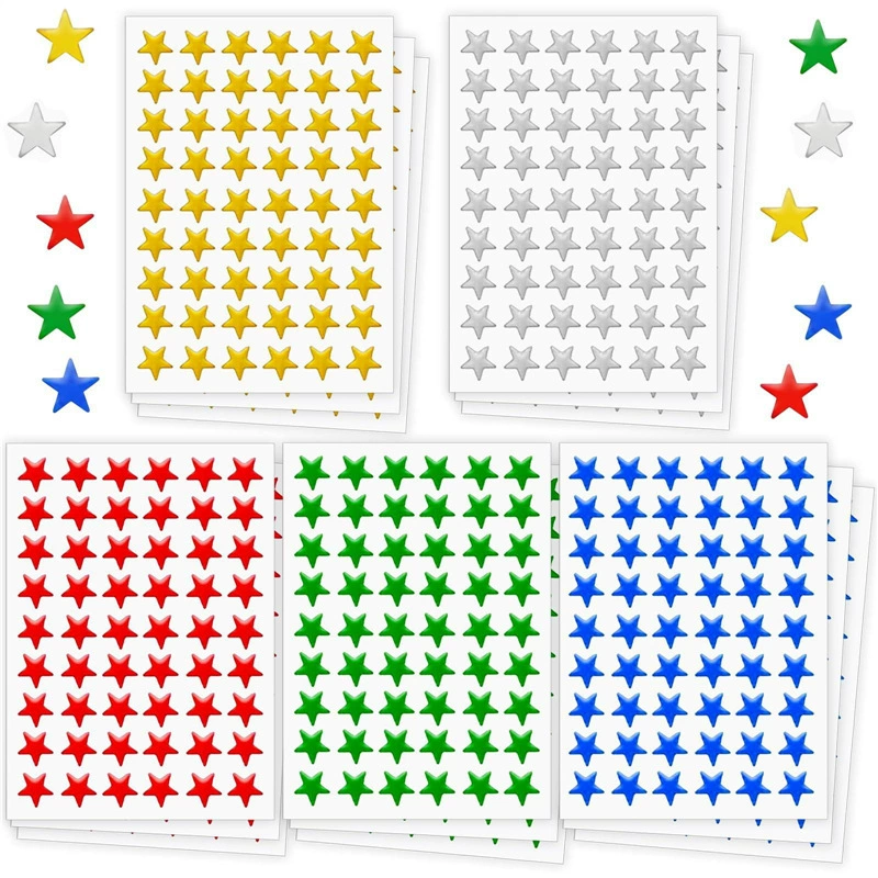 Наклейки для отслеживания выполнения плана самодисциплины: синие, зеленые, розовые, в форме пятиконечной звезды, инструмент для отслеживания культурного развития в детском саду