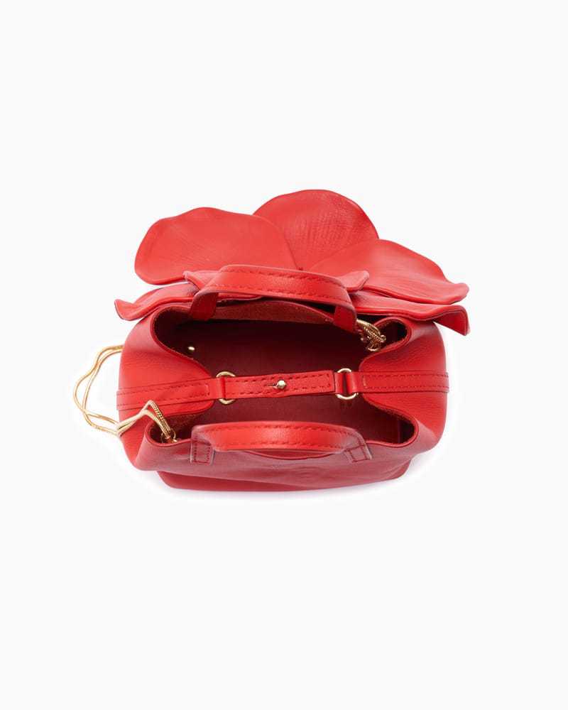 Women's Small Pu Leather Flower Streetwear Open Handbag display picture 12