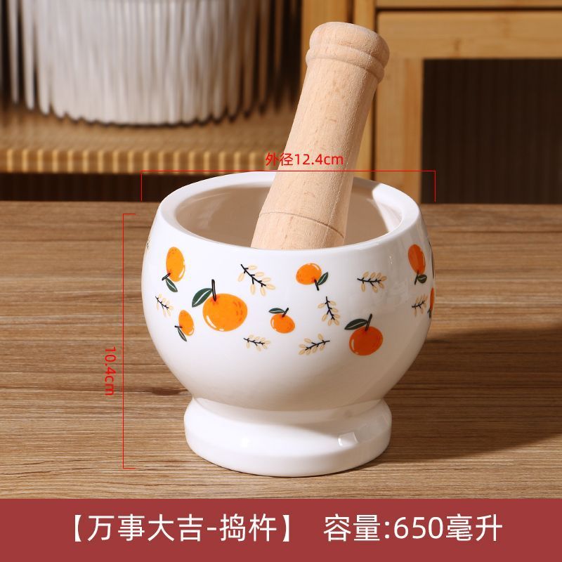 レトロな厚みのあるガーリックミル、蓋付き手押しガーリックミル、蓋付き業務用ガーリックミル、磁器ガーリックミル|undefined