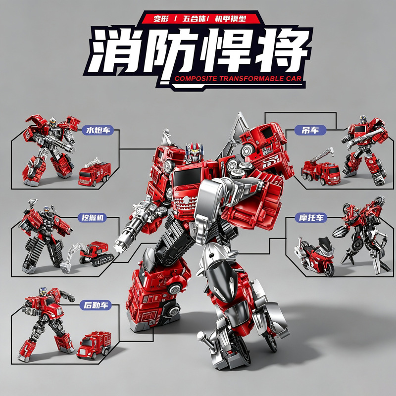 Cross-border Transforming Mecha Robot Carman Action Figure King Kong Model Children's Gift Boy's Toy Wholesale for Street Stalls Cross-border Transforming Mecha Robot Carman Action Figure King Kong Model Children's Gift Boy's Toy Wholesale for Street Stalls