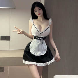 新款情趣内衣性感女款制服激情魅力诱惑开档免脱甜美女仆套装719
