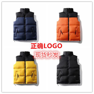 North American High Version 1996 Men's Embroidered Cotton-padded Jacket Vest Unisex Loose Warm Couple's Vest Coat Trendy