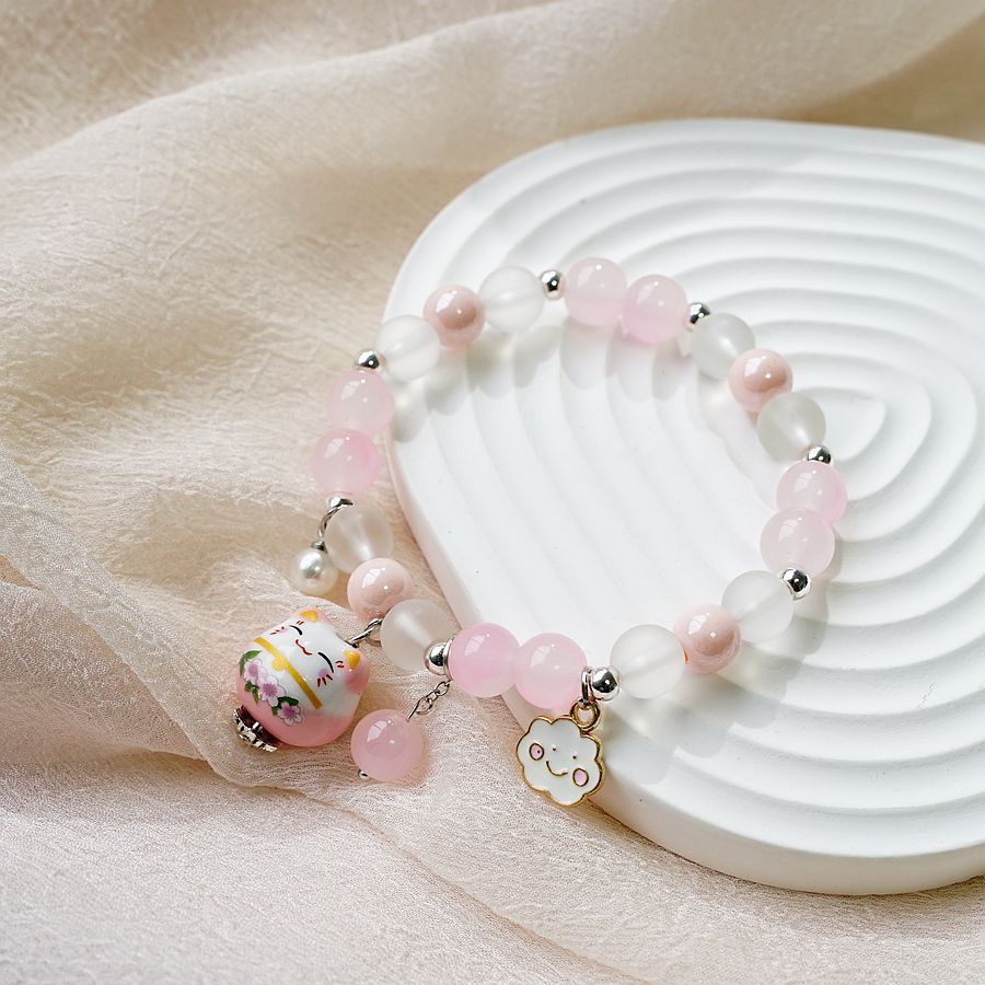 Simple Style Clouds Cat Alloy Beaded Bracelets display picture 5