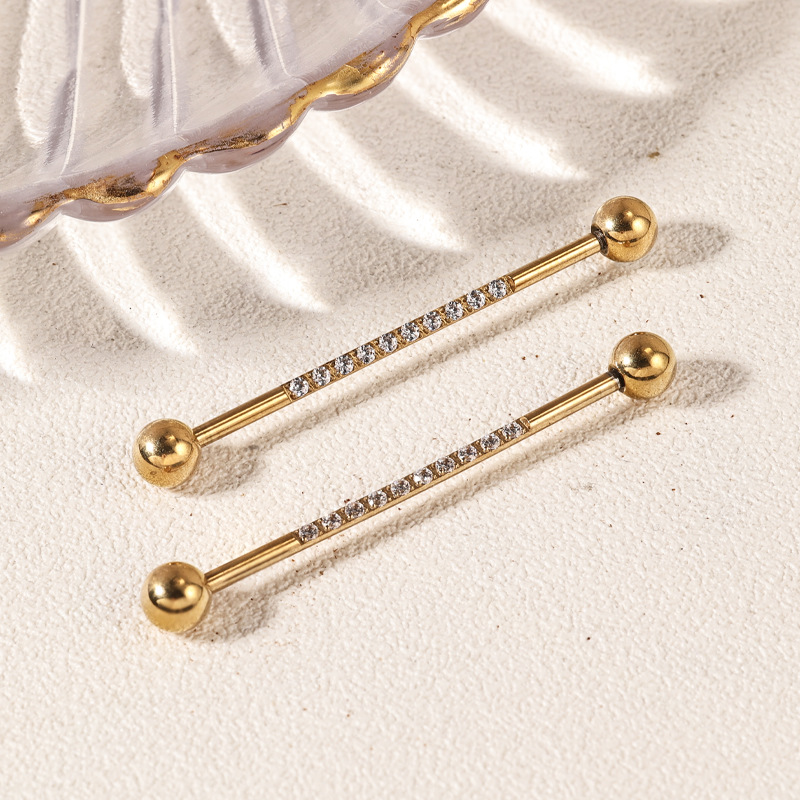 Labret piercing jewelry detail image