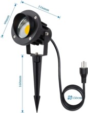 宽压15W地插灯草坪灯户外景观灯美式插头超高流明压铸铝 跨境热卖