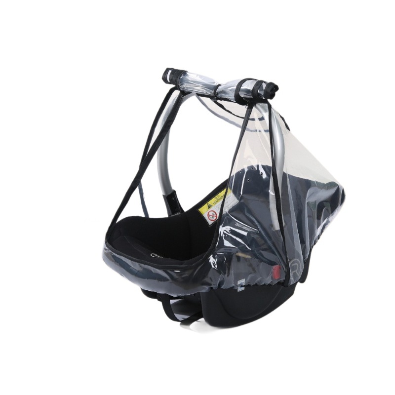Factory Direct Sales Eva Transparent Baby Basket Car Rain Cover Safety Seat Rain Cover Baby Stroller Rain Cover Dust Cover