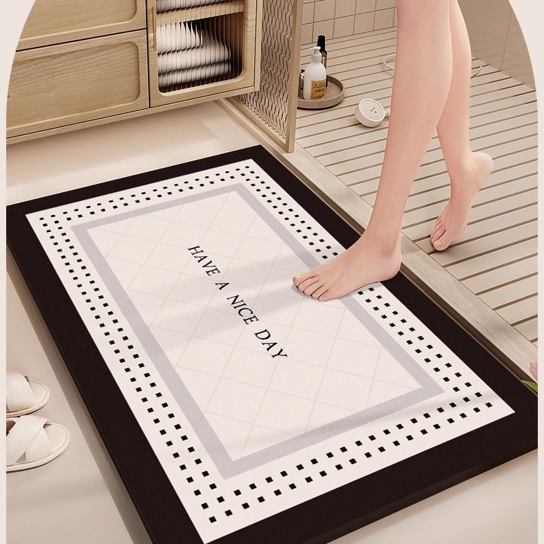 Estuche ciego del fabricante Estera de baño Estera antideslizante de barro de diatomeas Estera absorbente de baño para el hogar de secado rápido