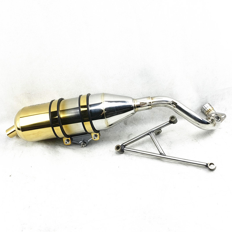 RS100CC Fuxi stainless steel upper winding gold modified exhaust pipe rsz Kuqi model EFI back pressure exhaust