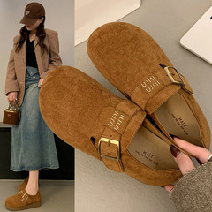 【内增高3cm】真皮款小字母复古超软底博肯2025新款百搭勃肯女鞋