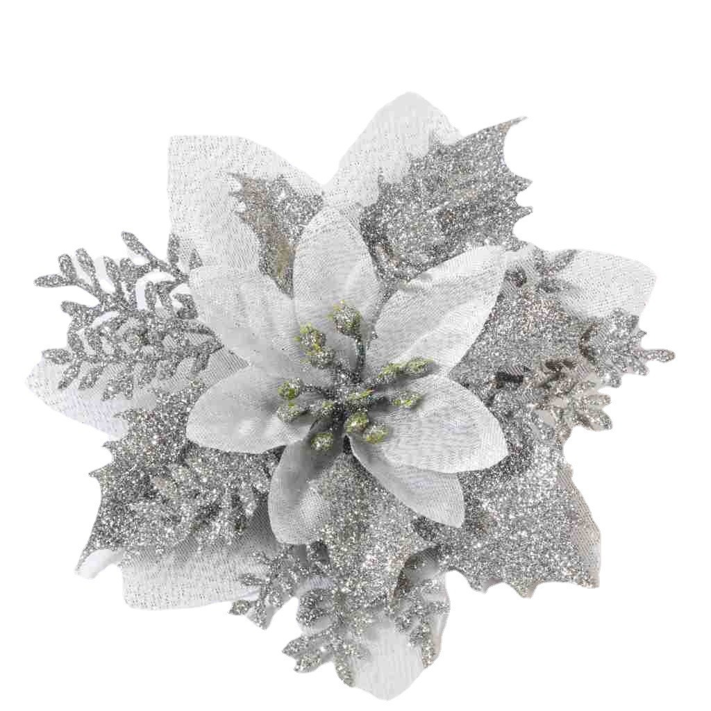 Christmas Gold Powder Christmas Flower Artificial Flower Christmas Tree Decoration Gold Powder Christmas Flower Christmas Wreath Decoration Wholesale