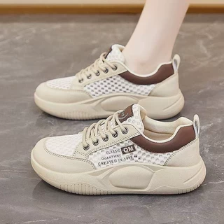 2026春季小白鞋新款韩版ins运动跑步女学生厚底增高休闲鞋网鞋
