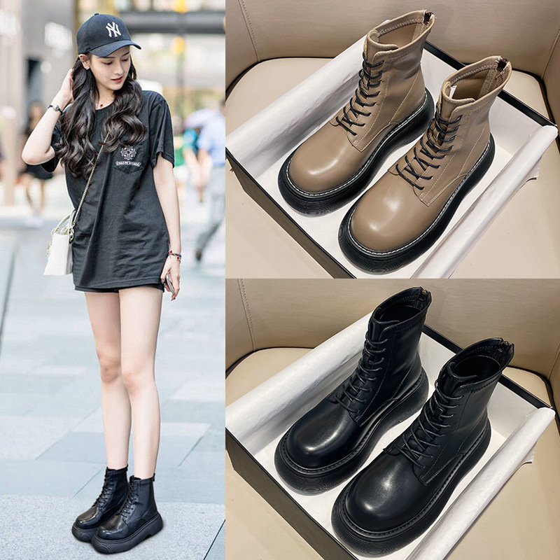 Martin Boots 2022 New Women's Shoes Spring and Autumn Single Boot Versatile Popular Thick Sole Spring English Short Boot Trend