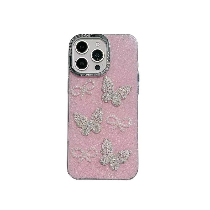 Чехол для телефона (Apple) iPhone 11–17 серии, 3D‑бантик, противоударная защита