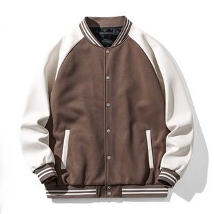 Manufacturers supply baseball uniform overalls jacket vintage autumn and winter ins American flying suit thickened couple jacket