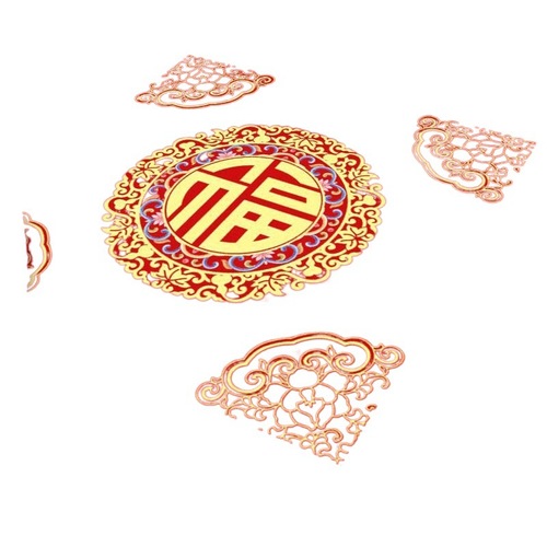 Bride sitting on the fortune cushion, the bride's side presents the auspicious bedding, wedding room decorated with hundred fortune cushions, wedding bed with red auspicious cushion.