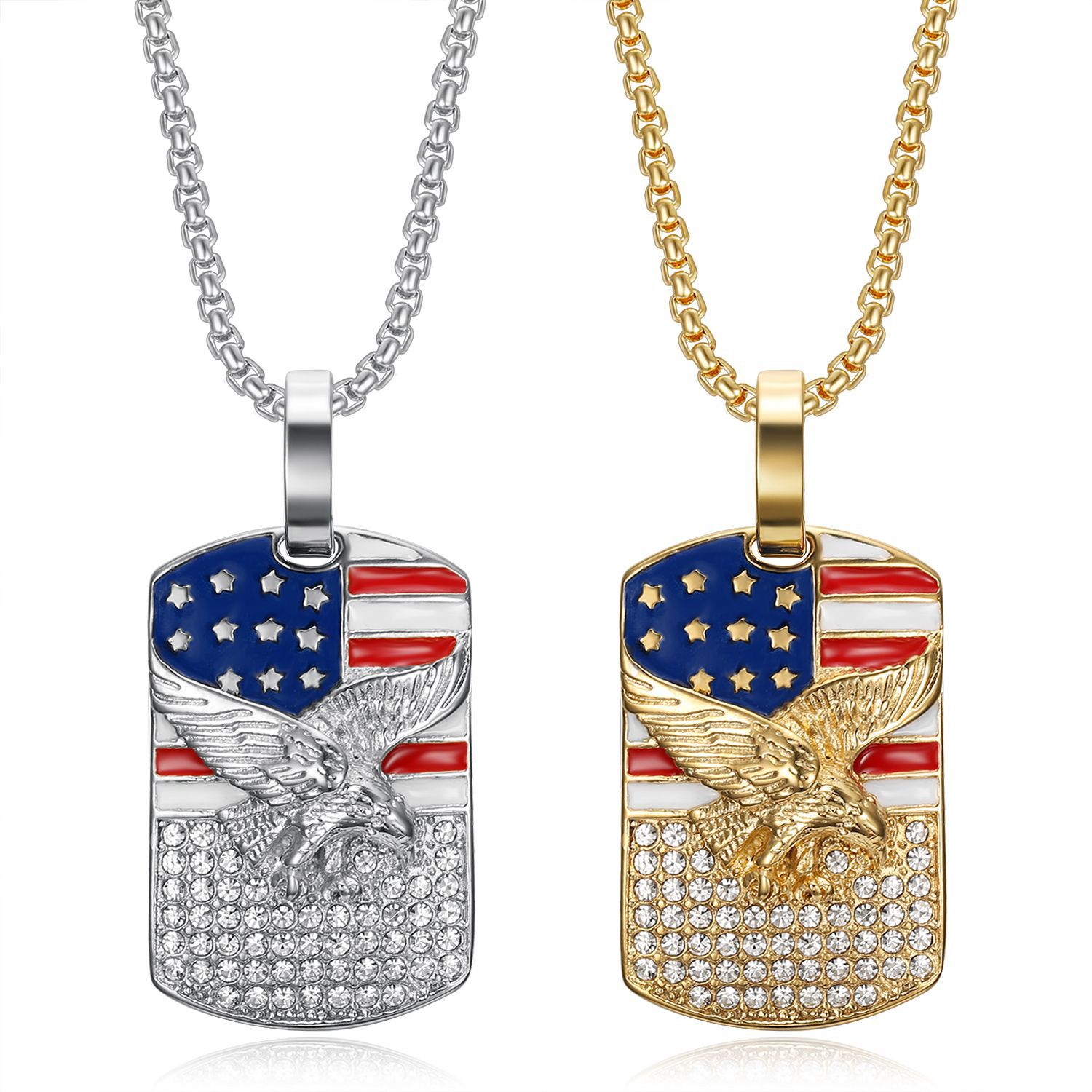 Pendant Necklace Classification Titanium Steel Chain Material Hip-Hop Animal Titanium Steel Plating Men's Pendant Necklace