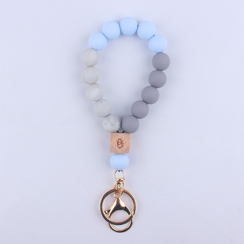 Simple Style Round Alloy Silica Gel Women's Keychain display picture 9