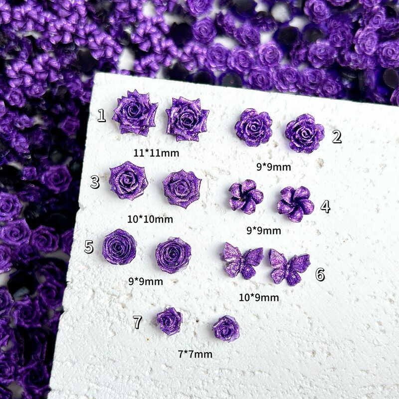 Fine Glitter Deep Purple Soft Rubber Flowers Non-Porous Rose Flowers DIY Handmade Rope Weaving Nail Art Phone Case Accessories Fine Glitter Deep Purple Soft Rubber Flowers Non-Porous Rose Flowers DIY Handmade Rope Weaving Nail Art Phone Case Accessories