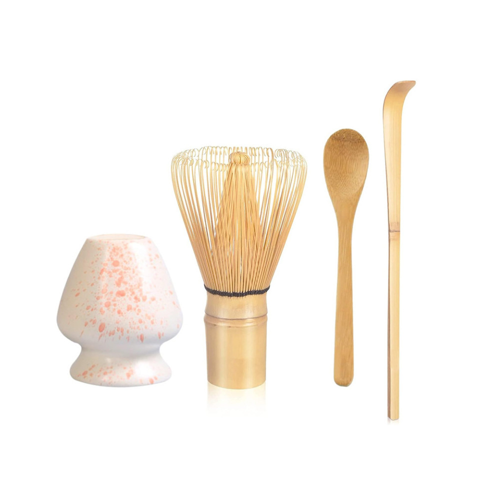 Conjunto de herramientas de matcha de cerámica transfronteriza con cuenco de boca, herramientas de orden de té, cuenco de matcha japonés con conjunto de paneles de té