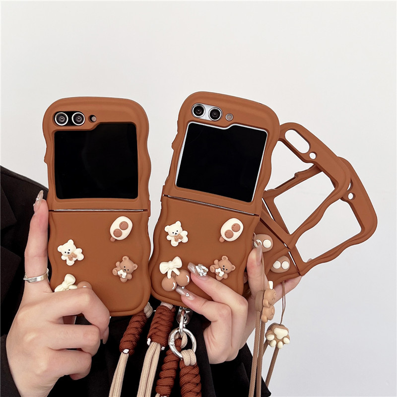 Three-dimensional doll cartoon for Samsung zflip 5 fold folding screen phone case Samsung Galaxy ZFLIP4 Japan and South Korea_voghion.com
