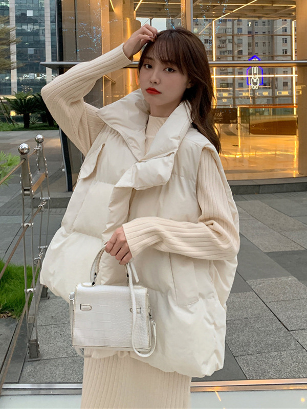 羽绒棉马甲女秋冬季2025新款爆款宽松外穿背心外套坎肩马夹女外搭|undefined