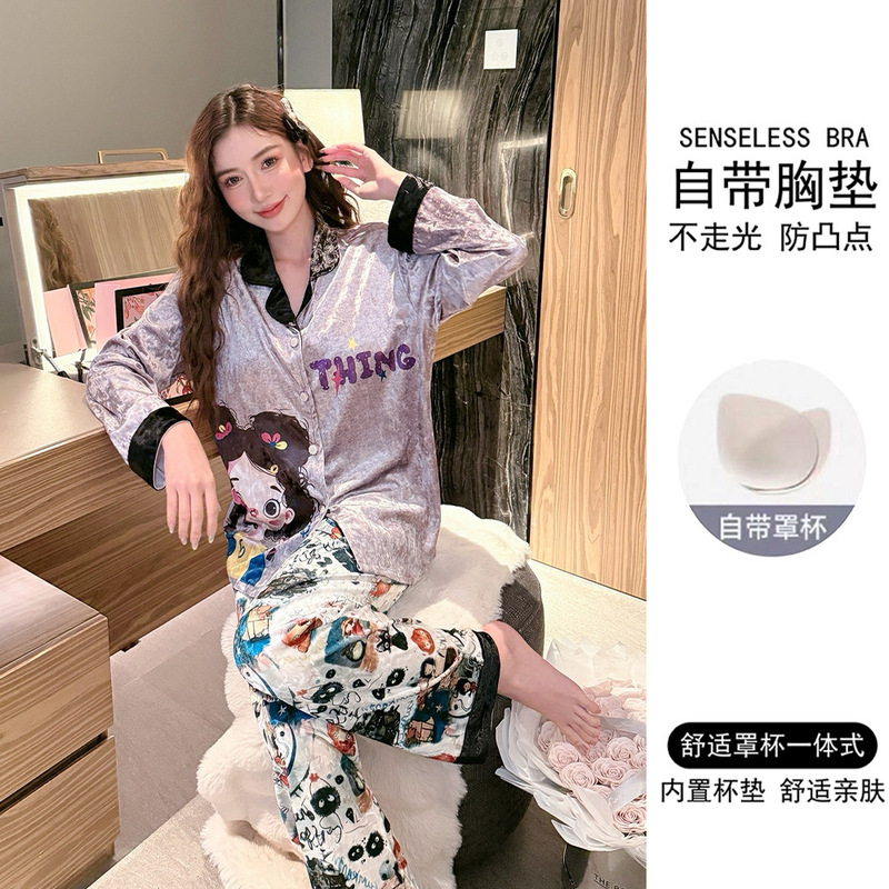 【.】New Model Direct from Manufacturer, Heartbeat Garden with Chest Pad, Sparkling Gold Diamond Velvet, Autumn and Winter Luxury Outerwear