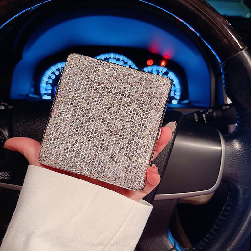 양면 다이아몬드가 세팅된 고급 담배 케이스(사각형)