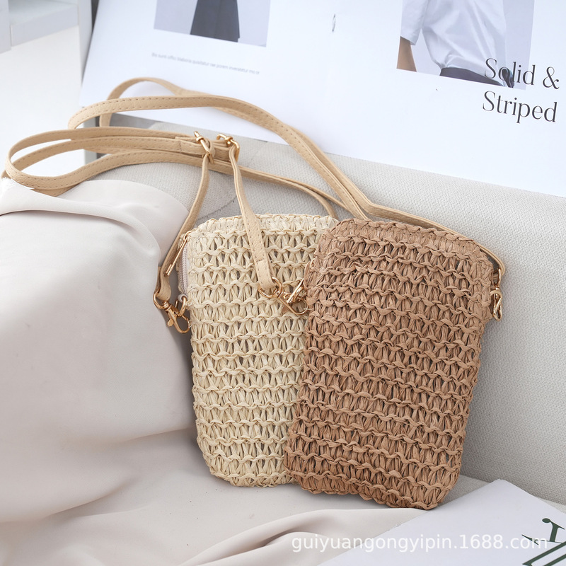 Summer Travel Mini Crossbody Phone Bag, Outdoor Sports Lightweight Fashionable Easy-To-Carry Straw Bag, Cheap Beach Bag Summer Travel Mini Crossbody Phone Bag, Outdoor Sports Lightweight Fashionable Easy-To-Carry Straw Bag, Cheap Beach Bag