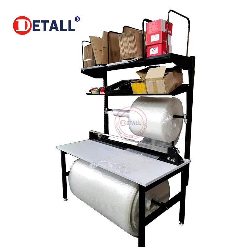 Detall工厂现货电商分拣仓打包工作台小件品打包台工厂车间灰色包