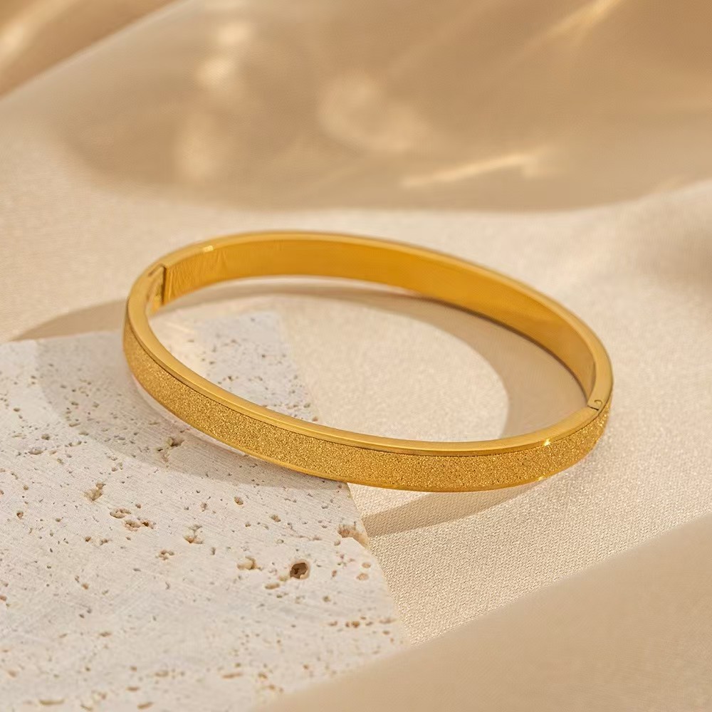 matte adjustable gold bracelet