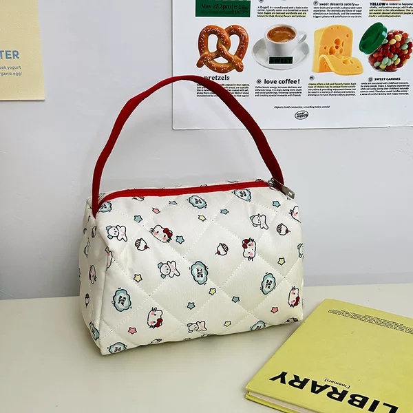 Small Square Bag Women's Portable Handbag New Large-Capacity Cosmetic Bag Travel Portable Storage Toiletry Three-Dimensional Bag