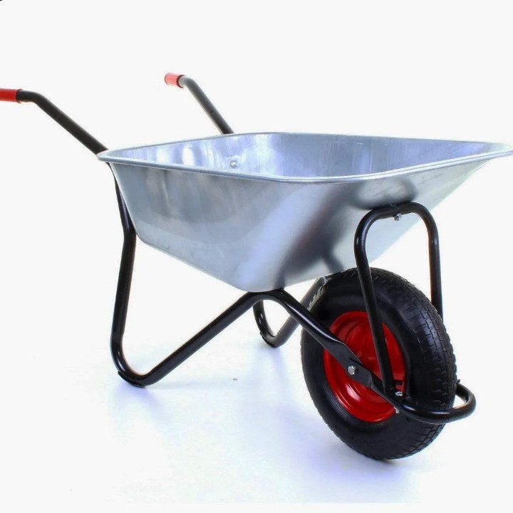 Fábrica directa agrícola carro de plástico estilo diversificado sitio de construcción monociclo movimiento de carro de arena